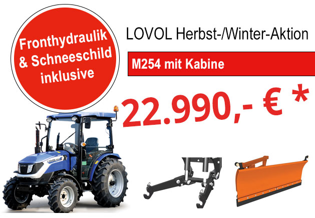 LOVOL Herbst-/Winteraktion M254 mit Schneeschild