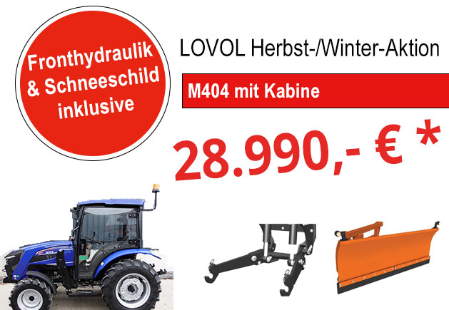 LOVOL Herbst-/Winteraktion M404 Kabine mit Schneeschild